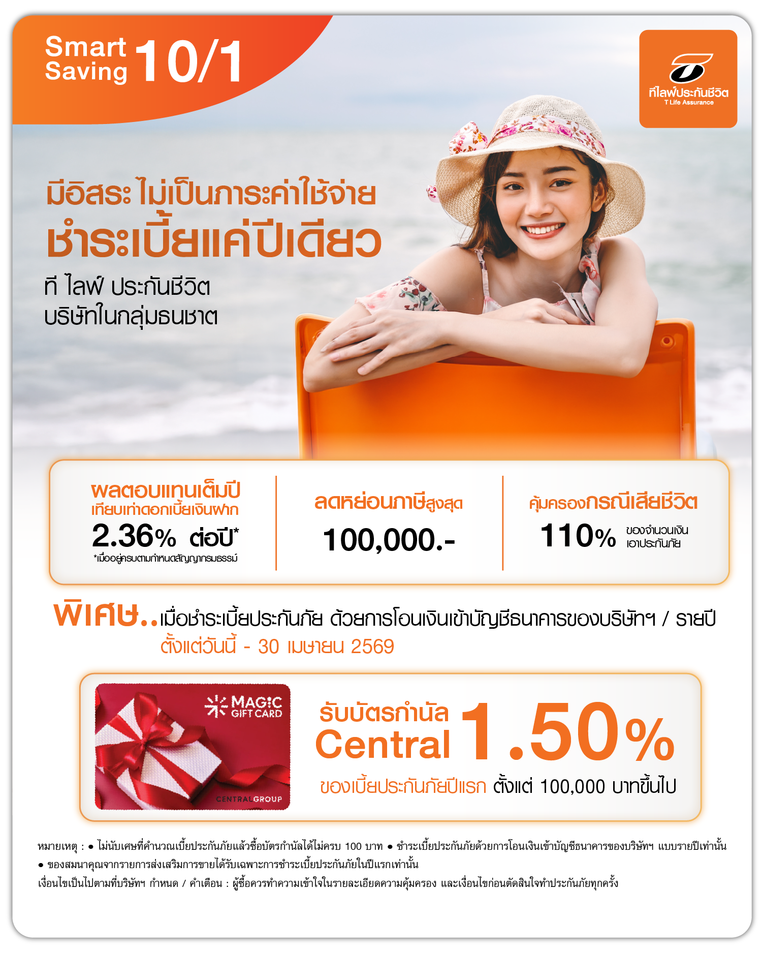 โปรโมชั่น Smart Saving 10/1